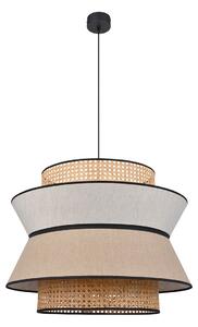 Lampa Wisząca MARKET SET, Singapour XL, ściemnialny, beżowy, salon, tkanina | tekstylia, design