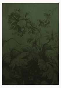 Tapeta Gradient Flowers Green