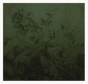 Tapeta Gradient Flowers Green