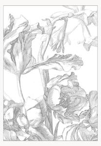 Tapeta Engraved Flowers