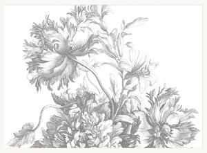Tapeta Engraved Flowers