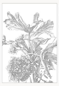 Tapeta Engraved Flowers