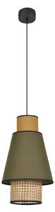 Lampa Wisząca MARKET SET, Singapour S, ściemnialny, zielony, salon, tkanina | tekstylia, design