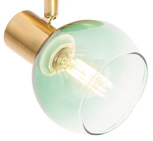 Art Deco punktowe złoto z zielonym szkłem - Vidro Oswietlenie wewnetrzne