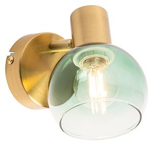 Art Deco punktowe złoto z zielonym szkłem - Vidro Oswietlenie wewnetrzne