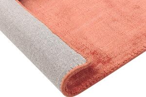 Nowoczesny dywan z wiskozy krótkie włosie prostokątny 160 x 230 cm pomarańczowy Gesi Beliani