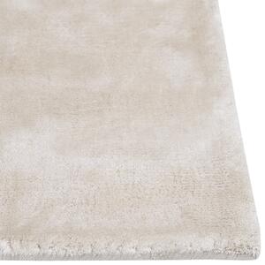 Nowoczesny dywan z wiskozy krótkie włosie prostokątny 80 x 150 cm jasnobeżowy Gesi Beliani