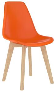Krzesła stołowe, 6 szt., pomarańczowe, plastik