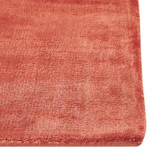 Nowoczesny dywan z wiskozy krótkie włosie prostokątny 160 x 230 cm pomarańczowy Gesi Beliani