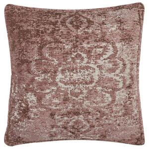 Poduszka dekoracyjna różowa postarzana wypełnienie bawełniana 45 x 45 cm Vakayar Beliani