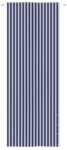 Parawan balkonowy, niebieski i biały, 80x240 cm, tkanina Oxford