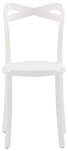 Nowoczesny zestaw bistro balkonowy 2 sztaplowane krzesła biały Sersale/Camogli Beliani