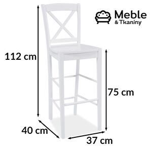 Signal Meble Krzesło Barowe Cd-964 Kuchnia/Jadalnia Loft/Minimalistyczny Biały