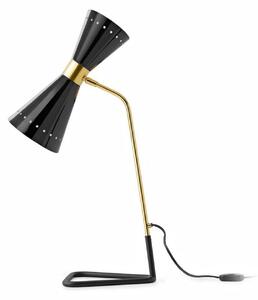 Lampa Stołowa Stilnovo, Megafono, czarny, salon, metal, design