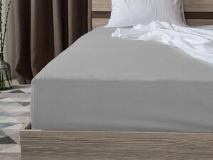 Prześcieradło jersey HIGHFIT jasnoszare 90 x 200 cm