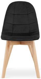Czarne drewniane krzesło tapicerowane - Kiraz 3X