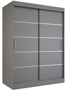 Antracytowa szafa przesuwna 150 cm A9-L18