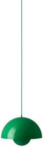 Lampa Wisząca &Tradition, Flowerpot VP7, ściemnialny, zielony, salon, metal, design