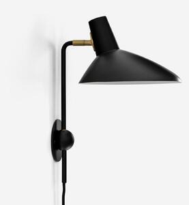 Lampa Ścienna &Tradition, Tripod HM12, czarny, salon, aluminium