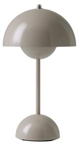 Lampa Stołowa &Tradition, Flowerpot VP9, ściemnialny, szary, salon, tworzywo sztuczne, design