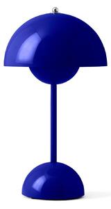 Lampa Stołowa &Tradition, Flowerpot VP9, ściemnialny, niebieski, salon, tworzywo sztuczne, design