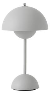 Lampa Stołowa &Tradition, Flowerpot VP9, ściemnialny, szary, salon, tworzywo sztuczne, design