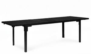 Stó ogrodowy rozkadany 180-240 cm do 12 os. stal HDPE czarny MultiGarden