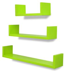 Zestaw funkcjonalnych półek ściennych Baffic 4X - zielony