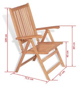 Zestaw drewnianych krzeseł ogrodowych - Onder