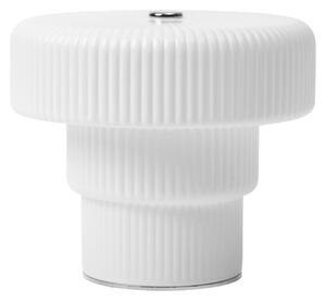 Lampa Stołowa ferm LIVING, Ripple, ściemnialny, biały, salon, szkło, nowoczesny