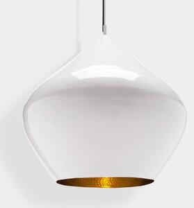 Lampa Wisząca Tom Dixon, Beat, ściemnialny, biały, salon, mosiądz, design