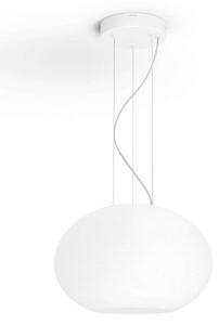 Lampa Wisząca Philips Hue, biały, salon, szkło