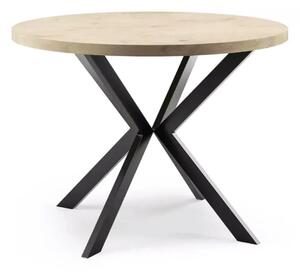 Stół okrągły Add rozkładany średnia 100 cm metalowy loftowy