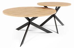 Zestaw stolików 2w1 Cuba to stolik kawowy do salonu o nowoczesnej formie z okrągłym blatem fi 75 i 58 cm