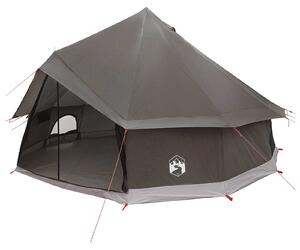 Namiot Tipi Brązowy Szary 400 x 400 x 250 cm Poliester i Stal