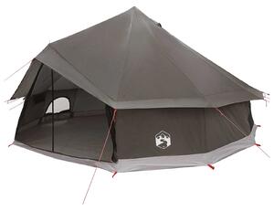 Namiot Tipi Brązowy Szary 600 x 600 x 350 cm Poliester i Stal