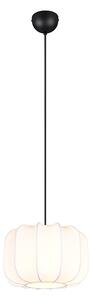 Lampa wisząca Japandi czarna z białym kloszem 25 cm - Madleine