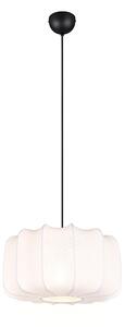 Lampa wisząca Japandi czarna z białym kloszem 40 cm - Madleine