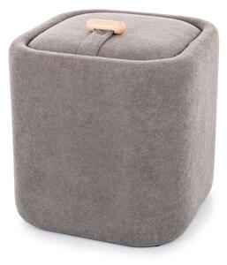 Szary taboret NAP z miejscem do przechowywania 37x37 cm