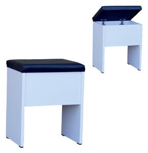 Taboret KOSTKA 40 cm – tapicerowany ze schowkiem | ArtD Home
