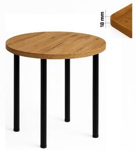 Stół 80 cm okrągły nierozkładany, blat 1,8 cm, nogi Metalowe „ Okrągłe ” I ArtDHome