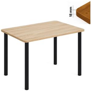 Stół 60x100 cm prostokątny nierozkładany, blat zaowalony 1,8 cm, nogi Metalowe „ Okrągłe ” I ArtDHome