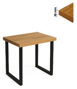 Stół 60x60 cm Dąb Craft Złoty kwadratowy nierozkładany, nogi Metalowe "U " Czarne, SUPERCENA I ArtDHome