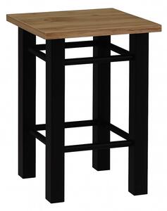 Taboret DRABINKA 30 cm – drewniane siedzisko i poprzeczki | ArtD Home
