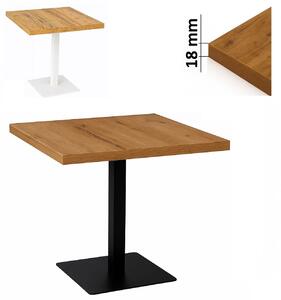 Stolik 80x80 cm kwadratowy, restauracja, kawiarnia, bar, blat 1,8 cm, noga Metal I ArtDHome