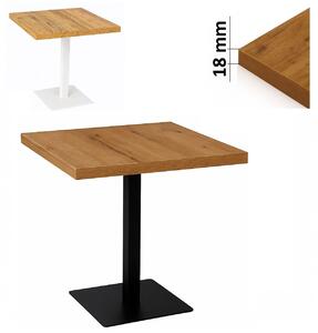 Stolik 70x70 cm kwadratowy, restauracja, kawiarnia, bar, blat 1,8 cm, noga Metal I ArtDHome