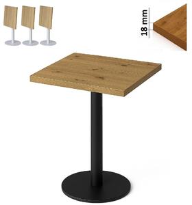 Stolik 60x60 cm kwadratowy składany, restauracja, kawiarnia, bar, blat 1,8 cm, noga Metal I ArtDHome