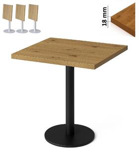 Stolik 80x80 cm kwadratowy składany, restauracja, kawiarnia, bar, blat 1,8 cm, noga Metal | ArtD Home