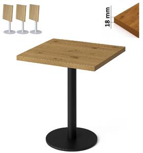 Stolik 70x70 cm kwadratowy składany, restauracja, kawiarnia, bar, blat 1,8 cm, noga Metal I ArtDHome