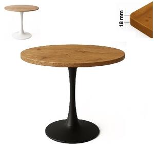 Stolik 80 cm okrągły, restauracja, kawiarnia, bar, blat 1,8 cm, noga Metal I ArtDHome